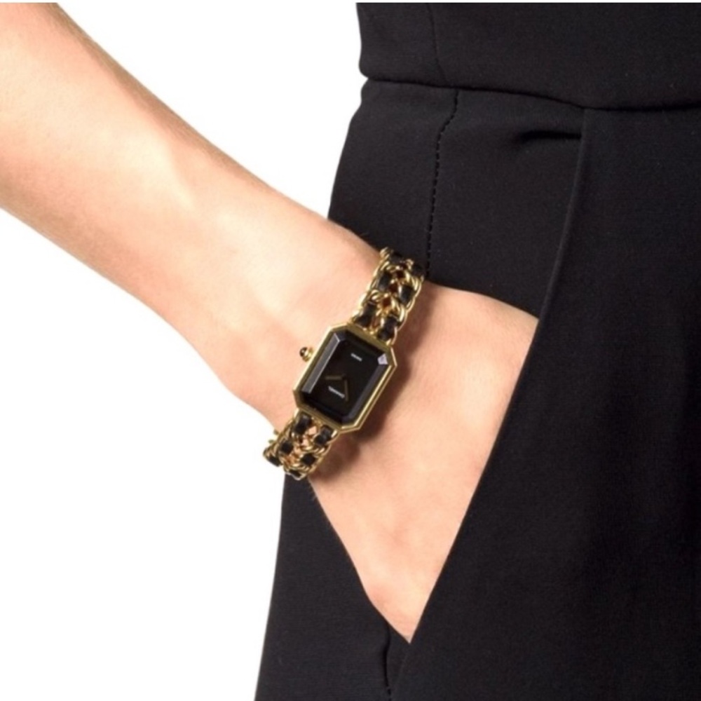 Authentic CHANEL Premiere watch gold black Large size - Picture 3 of 16
